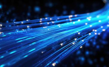 blue wires showing technology and connectivity